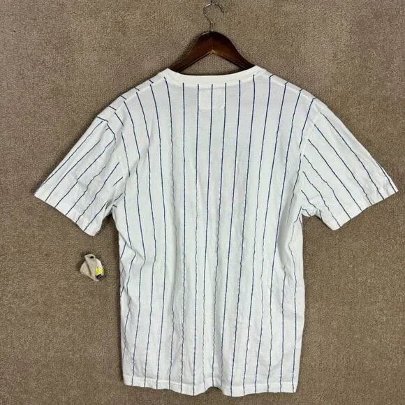 Red Jacket Chicago Cubs T-Shirt Mens XL White Brass Tacks Pinstripe Licensed NEW - Picture 9 of 10